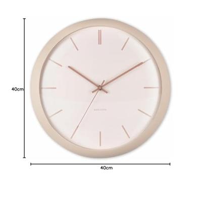 Karlsson - Wandklok Nirvana Globe - Zandbruin