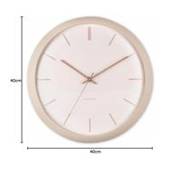 Karlsson - Wandklok Nirvana Globe - Zandbruin - thumbnail