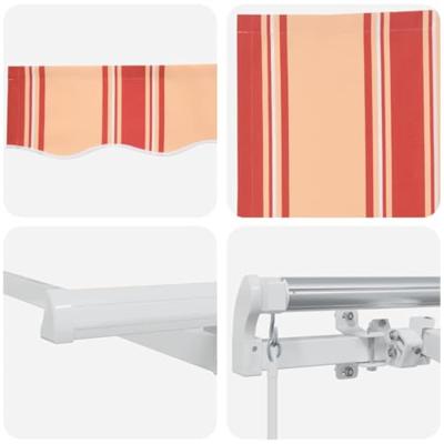 Handbediend Uittrekbaar Ligbed Geel en Oranje 600x300 cm