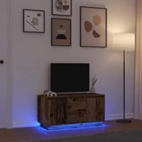 Tv-meubel met LED-verlichting 100x41x50 cm oud houtkleurig - thumbnail