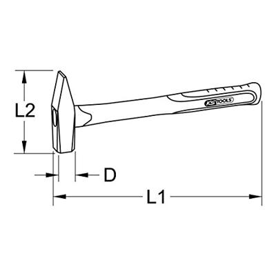 KS Tools 964.2045 9642045 Bankwerkershamer 4000 g 900 mm 1 stuk(s) - thumbnail