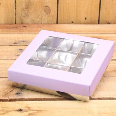 Bonbon doosjes - Chocolade doosje - Pastel lila presentatiedoos - 24 stuks