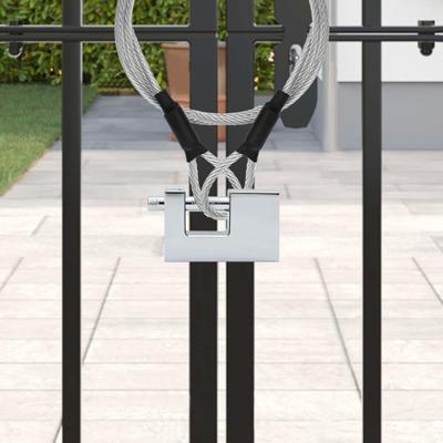 Hangslot 2 pcs Zilver 7,8 x 2 x 5 cm IJzer