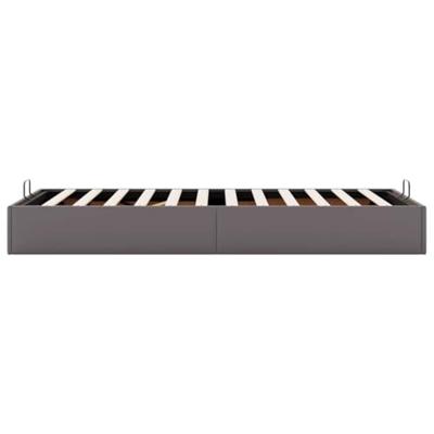 Bedframe zonder matras 90x200 cm kunstleer grijs