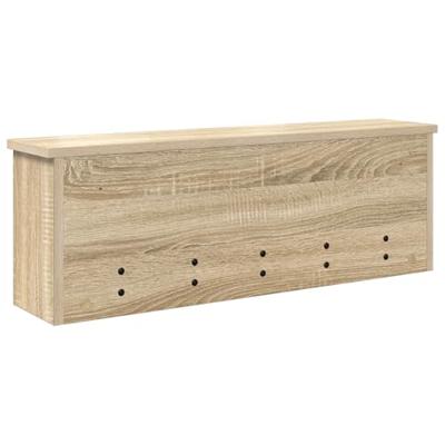 Wandgemonteerde kapstok met plank Sonoma eiken 75 x 16 x 26 cm