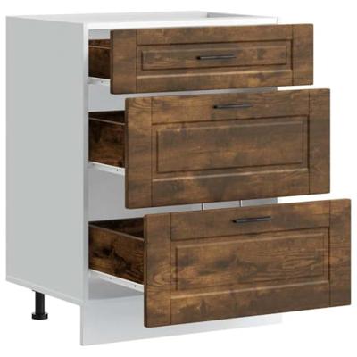 Keuken onderkast Porto bewerkt hout gerookt eikenkleurig Keuken onderkast Porto bewerkt hout gerookt eikenkleurig