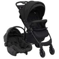 Kinderwagen 3-in-1 staal antracietkleurig - thumbnail