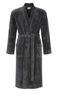 Zachte uniseks badjas zwart - thumbnail