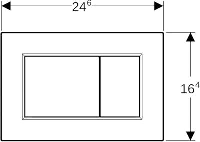 Geberit Sigma 01 bedieningspaneel square mat chroom voor Sigma reservoirs 8cm (UP720) en 12cm (UP320)