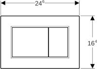 Geberit Sigma 01 bedieningspaneel square mat chroom voor Sigma reservoirs 8cm (UP720) en 12cm (UP320) - thumbnail