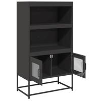 Hoge kast 68x39x123 cm staal zwart - thumbnail