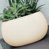 Prosperplast plantenpot|bloempot - kunststof - taupe - D30 x H22 cm - thumbnail