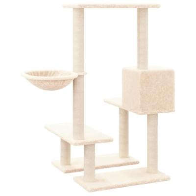 Kattenmeubel met sisal krabpalen 94,5 cm crmekleurig - thumbnail