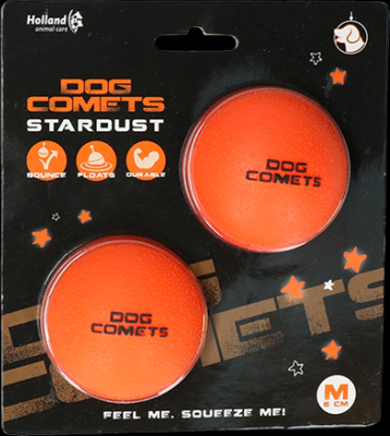 Dog Comets Stardust Oranje M (2-Pack)