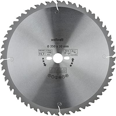 Wolfcraft HM Cirkelzaagblad | 32 td | Ø350 x 30 x 3,5mm | 1 stuk - 6666000