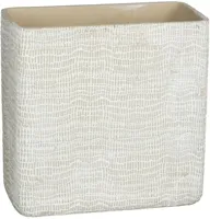 Mica Decorations bloempot Siri rechthoek 28x14x28cm licht grijs - thumbnail