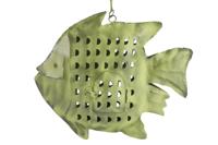 Decostar Countryfield Theelichth hangend vis Darcel L groen - thumbnail