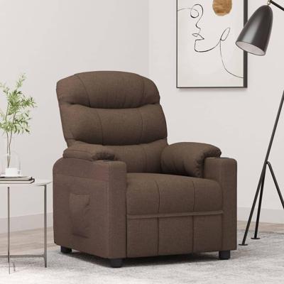 Fauteuil verstelbaar stof bruin