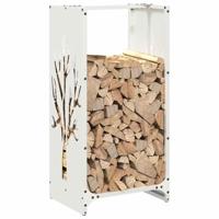 Brandhoutrek 40x30x80 cm koudgewalst staal wit - thumbnail