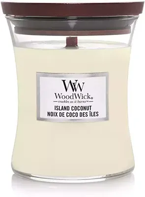 WoodWick medium candle island coconut