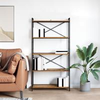 Boekenkast Oud hout 80 x 30 x 153 cm Hout en staal - thumbnail