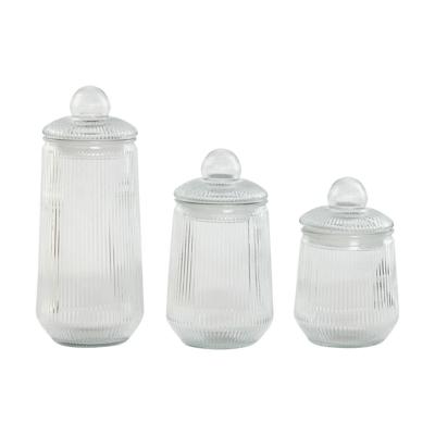 Set van 3 Potjes Home ESPRIT Transparant Siliconen Kristal 1,4 L 3 Onderdelen Set van 3 Potjes Home ESPRIT Transparant Siliconen Kristal 1,4 L 3 Onderdelen