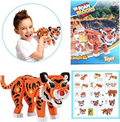 Toi-Toys 3d puzzel tijger junior 31,5 cm foam oranje 121-delig Toi-Toys 3d puzzel tijger junior 31,5 cm foam oranje 121-delig