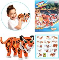 Toi-Toys 3d puzzel tijger junior 31,5 cm foam oranje 121-delig - thumbnail
