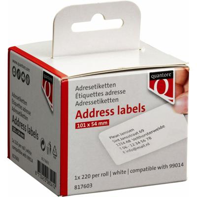 Label etiket quantore 99014 54mmx101mm badge wt Label etiket quantore 99014 54mmx101mm badge wt