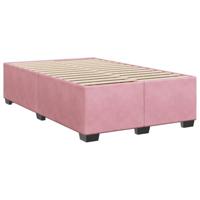 Bedframe zonder matras 120x190 cm fluweel roze - thumbnail