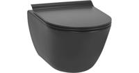 Ben Segno hangtoilet compact Xtra glaze+ Free flush mat zwart - thumbnail
