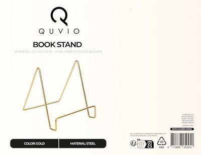 QUVIO Boekenstandaard metaal - Goud