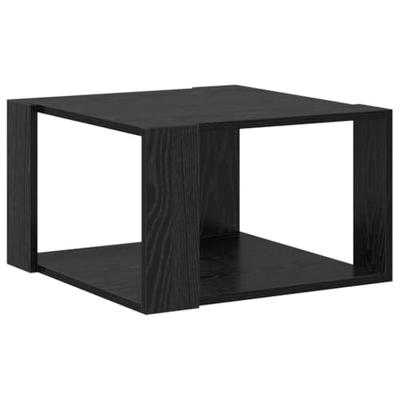 Salontafel Zwart eiken 51.5 x 51.5 x 30 cm Bewerkt hout