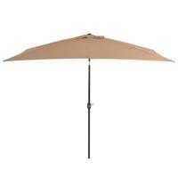 Parasol met metalen paal 300x200 cm taupe - thumbnail