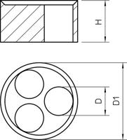 OBO Bettermann 2029690 107 C VM 25 2x8 Meervoudig dicht-inzetstuk Rubber 1 stuk(s) - thumbnail