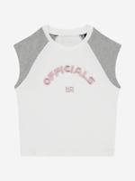 Nik&Nik zomer rib top meisjes - off wit / grijs - Officials - thumbnail