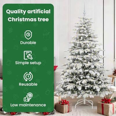 VidaXL Kunstmatige inklapbare kerstboom wit 180 cm pe en pvc