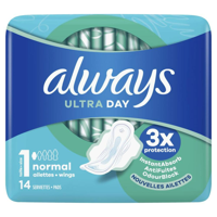 Always Maandverband ultra normaal plus 14 Stuks - thumbnail