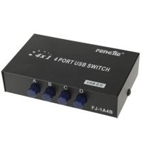 FENGJIE FJ-IA4B-C 4 Poorts High Speed USB 2.0 knop-keuze Switcher deel Switch Box voor PC Computer Scanner Printer - thumbnail