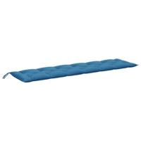 Tuinbankkussens 2 st 200x50x7 cm stof gemêleerd blauw - thumbnail