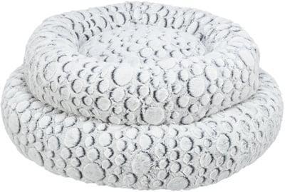 TRIXIE HONDENMAND MILA ROND PLUCHE WIT / GRIJS 60X60 CM TRIXIE HONDENMAND MILA ROND PLUCHE WIT / GRIJS 60X60 CM