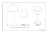 Tafellamp Jeff zwart mat incl. 1x SMD 1,5W - thumbnail