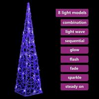 VidaXL Lichtkegel decoratief led 60 cm acryl blauw - thumbnail