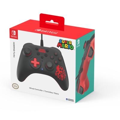 Hori Wired Controller Turbo - Mario Black & Red