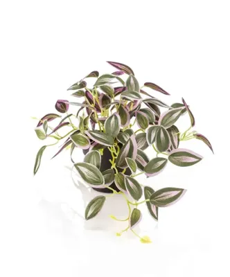 Kunstplant Tradescantia Groen Paars in pot - 19cm