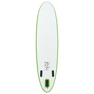 VidaXL Stand up paddleboardset opblaasbaar groen en wit - thumbnail