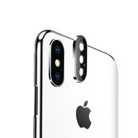 Titanium legering metalen camera lens beschermer gehard glas film voor iPhone XS Max (zilver) - thumbnail