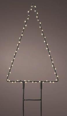 Verlichte decoratie Lumineo Kerstboom 18 x 27 cm Metaal Staak MicroLED