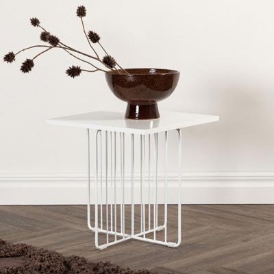 Nohr Salontafel 'Ashlynn' 40 x 40cm, kleur Wit Nohr Salontafel 'Ashlynn' 40 x 40cm, kleur Wit