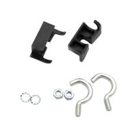 Simson ringslot montageset normaal - 2 haken, 2 klemmen, 2 bouten, 2 ringen - zwart - thumbnail